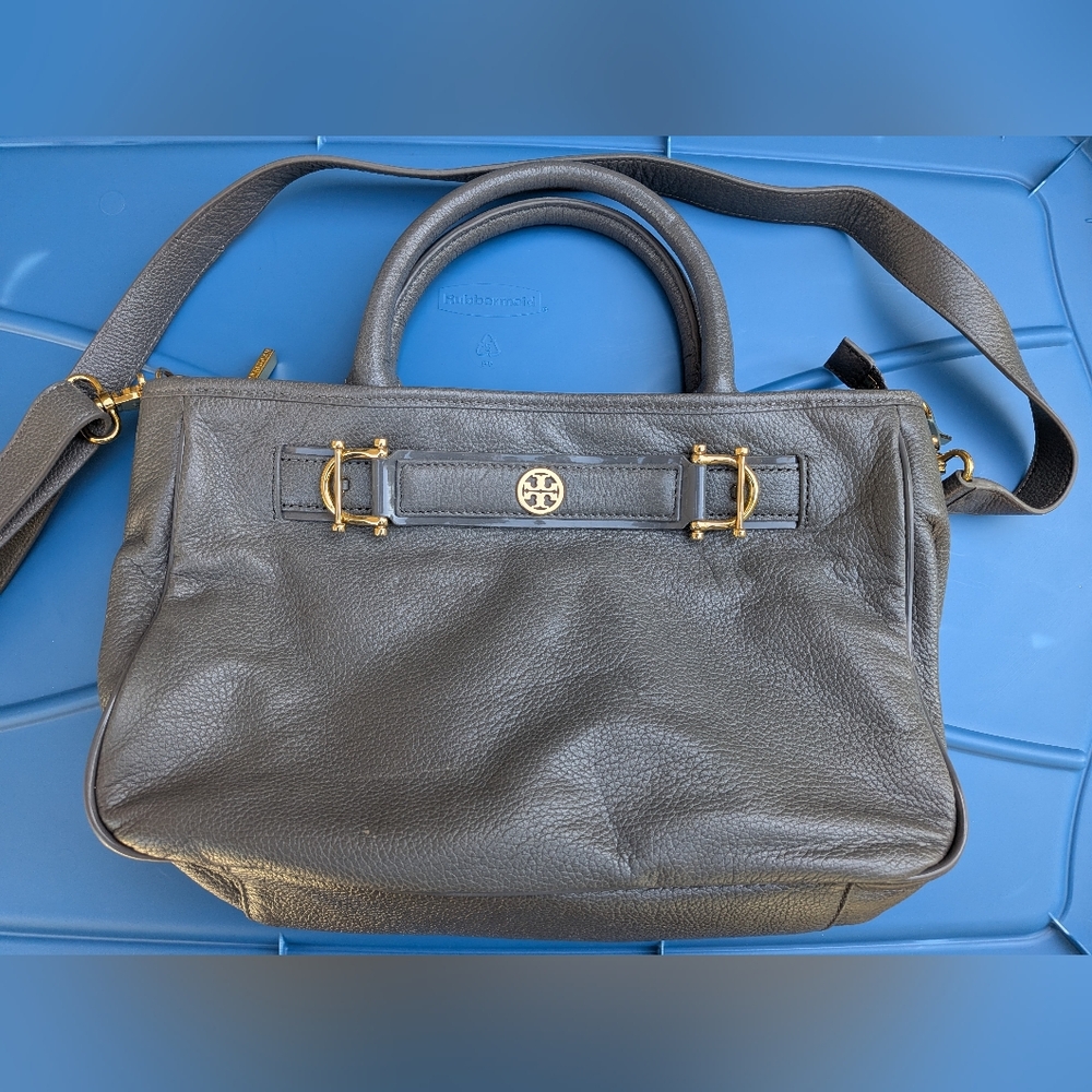 Dove Grey Tory Burch Top Handle & Crossbody satchel